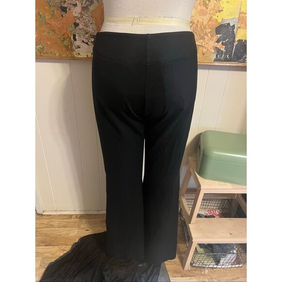 Eileen Fisher Straight Wide Leg Heavy Knit black Pants Gen S - Picture 1 of 8